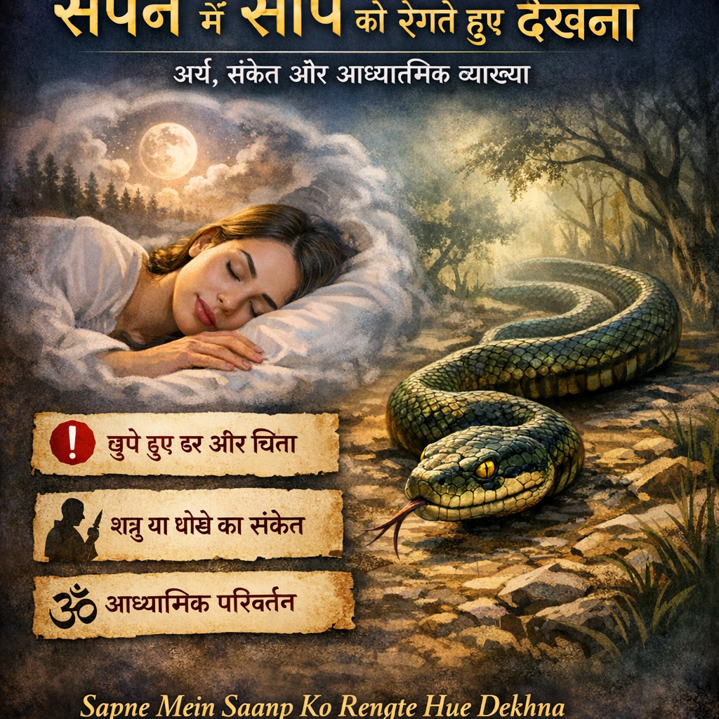 Sapne mein saanp ko rengte hue dekhna